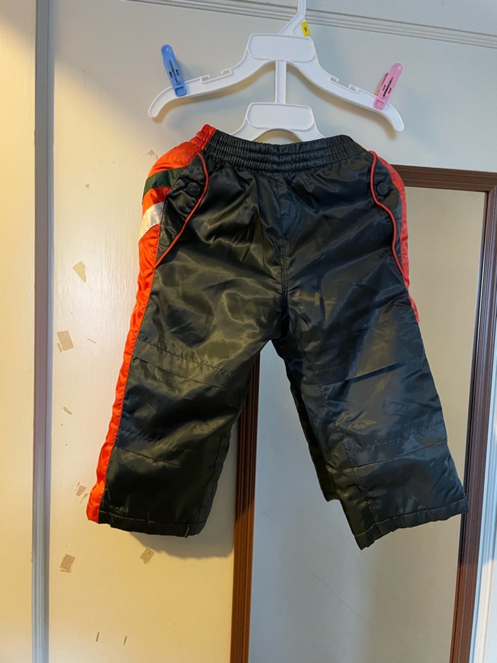 Kids Black and Red Active Track Pants